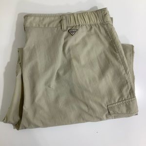 Columbia PFG convertible khaki fishing outdoor cargo pants / shorts size XL EUC